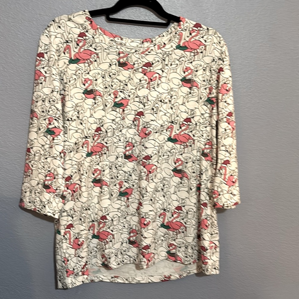 Coral Bay Flamingo Christmas Top Large